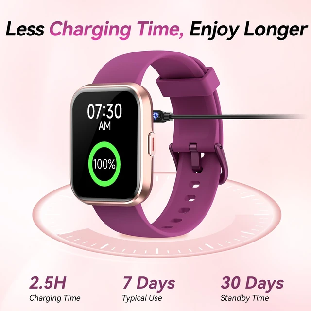 Alt view image 7 of 7 - Smart Watches for Men/Women, 1.8'' Alexa Built-in Fitness Tracker Watch with Bluetooth Calls, IP68 Waterproof, Heart Rate/Sleep/SpO2/Stress Monitor, 110 Sport Modes for Android & iPhone