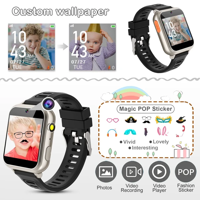 Alt view image 5 of 7 - Smart Watch for Kids with 39 Puzzle Games Camera Video Recorder Music Alarm Calculator Calendar Flashlight Pedometer Birthday Gift for 3-12 Year Old Boys and Girls