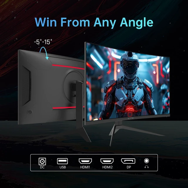 Alt view image 5 of 7 - 32 inch 240Hz Curved Gaming Monitor, 1080P Curved Monitor 1ms, H32S17F 1500R, Adaptive Sync, HDR10, 125%sRGB, HDMI 2.0 x2 & DP1.4 x1, VESA, Tilt Adjustable, for Xbox PS5 Switch, Black
