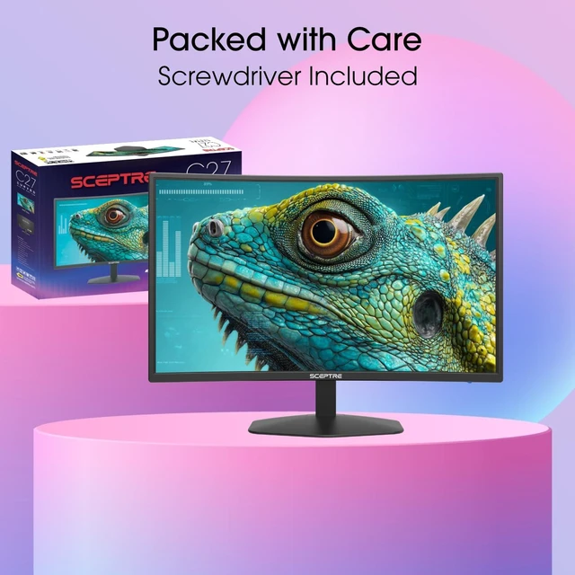 Alt view image 2 of 6 - New! Curved 27-inch Prime Gaming Monitor DisplayPort x2 180Hz HDMI x2 180Hz 1500R 1ms Build-in Speakers, Machine Black 2027 (C275B-FW180T Series)