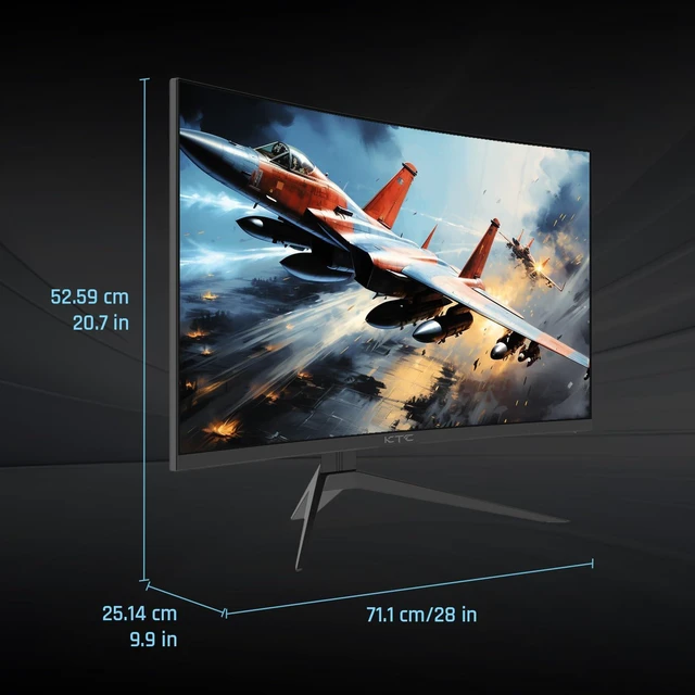Alt view image 6 of 7 - 32 inch 240Hz Curved Gaming Monitor, 1080P Curved Monitor 1ms, H32S17F 1500R, Adaptive Sync, HDR10, 125%sRGB, HDMI 2.0 x2 & DP1.4 x1, VESA, Tilt Adjustable, for Xbox PS5 Switch, Black