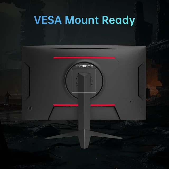 Alt view image 7 of 7 - 32 inch 240Hz Curved Gaming Monitor, 1080P Curved Monitor 1ms, H32S17F 1500R, Adaptive Sync, HDR10, 125%sRGB, HDMI 2.0 x2 & DP1.4 x1, VESA, Tilt Adjustable, for Xbox PS5 Switch, Black