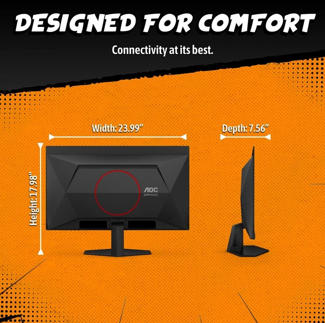 Alt view image 7 of 7 - 27" Gaming Monitor QHD 260Hz Overclocked IPS NVIDIA G-SYNC Q27G41ZE 2560×1440 Computer Monitor, 240Hz Native / 260Hz OC, NVIDA G-SYNC Compatible, 0.3ms, HDR, VESA, Audio Out