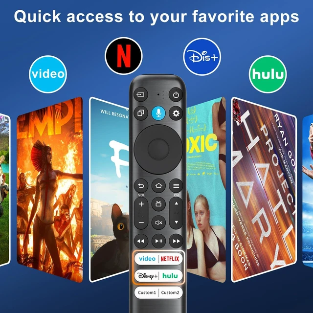 Alt view image 7 of 7 - Voice Remote Only for TCL-Fire-Smart TV 4k QLED/UHD/QD-Mini LED Series Remote Control Replacement RC813B