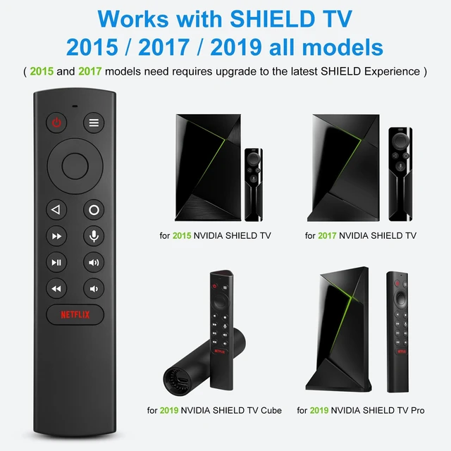Alt view image 2 of 7 - Voice Replacement Remote Control for NVIDIA Shield TV and NVIDIA Shield TV Pro Streaming Media Player 2015/2017/2019 All Models