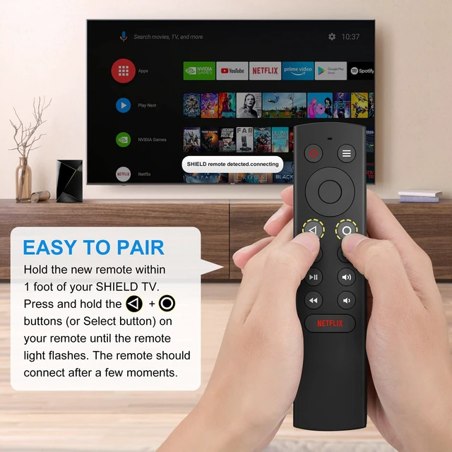 Alt view image 4 of 7 - Voice Replacement Remote Control for NVIDIA Shield TV and NVIDIA Shield TV Pro Streaming Media Player 2015/2017/2019 All Models