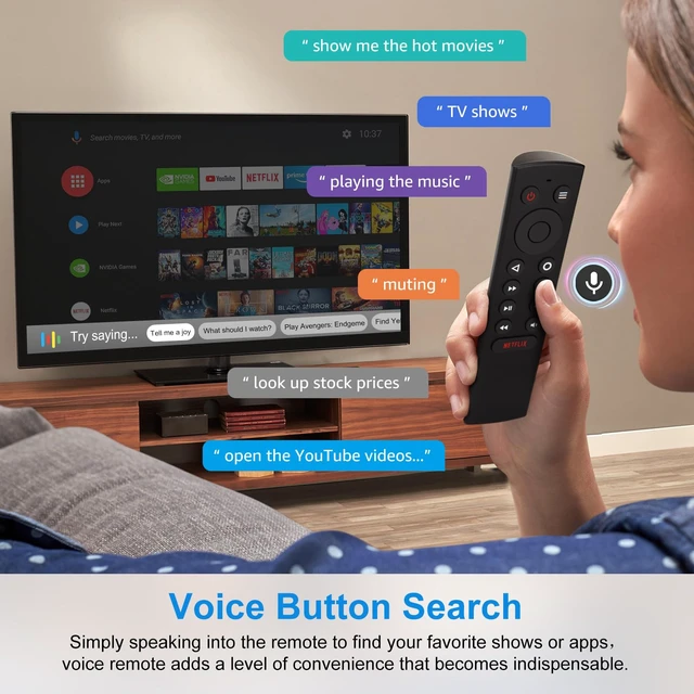 Alt view image 3 of 7 - Voice Replacement Remote Control for NVIDIA Shield TV and NVIDIA Shield TV Pro Streaming Media Player 2015/2017/2019 All Models