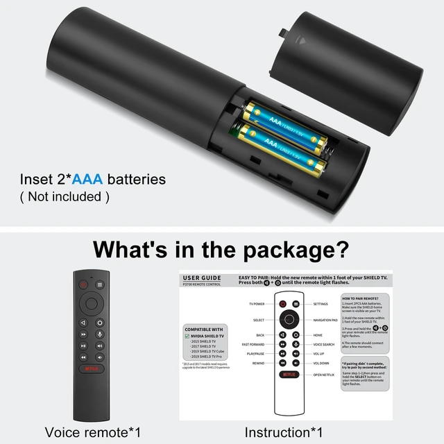 Alt view image 6 of 7 - Voice Replacement Remote Control for NVIDIA Shield TV and NVIDIA Shield TV Pro Streaming Media Player 2015/2017/2019 All Models