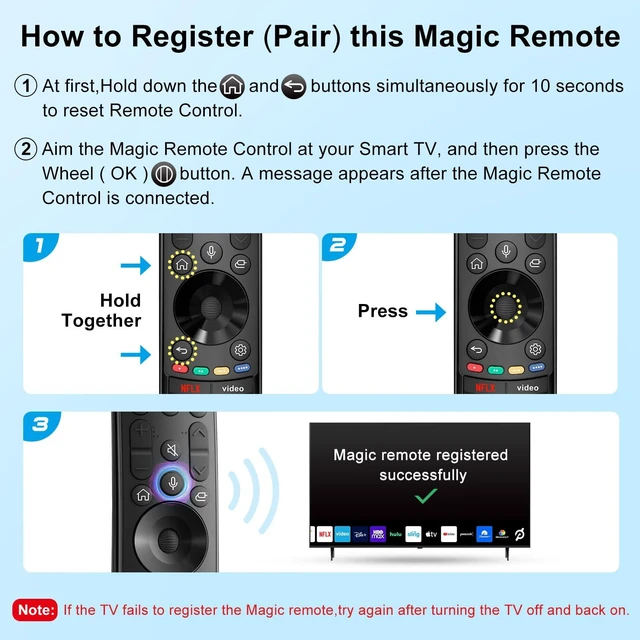 Alt view image 4 of 7 - Universal for LG-TV-Magic-Remote-Control-Replacement UHD OLED QNED NanoCell MiniLED C1 C2 C3 C4 4K 8K Smart TVs,MR23GA with Pointer and Voice Function 2018-2024