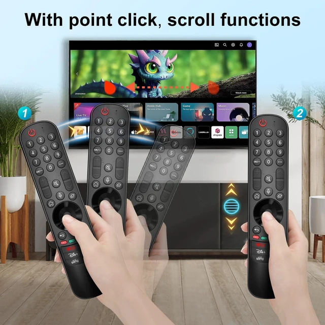 Alt view image 5 of 7 - Universal for LG-TV-Magic-Remote-Control-Replacement UHD OLED QNED NanoCell MiniLED C1 C2 C3 C4 4K 8K Smart TVs,MR23GA with Pointer and Voice Function 2018-2024