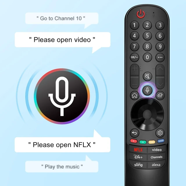 Alt view image 6 of 7 - Universal for LG-TV-Magic-Remote-Control-Replacement UHD OLED QNED NanoCell MiniLED C1 C2 C3 C4 4K 8K Smart TVs,MR23GA with Pointer and Voice Function 2018-2024