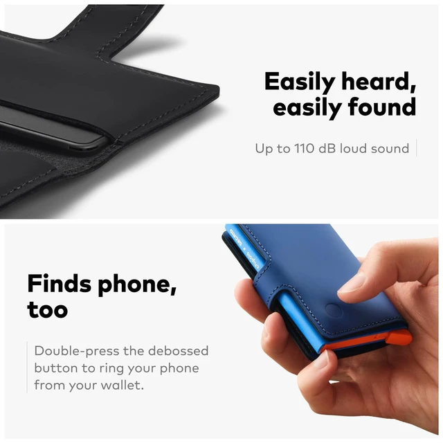 Alt view image 6 of 7 - x Secrid Trackable Mini Wallet, Leather Slim Wallet (Black) With Rechargeable Bluetooth Tracker CARD, Works with Apple Find My or Google's Find Hub with Call of Your Phone