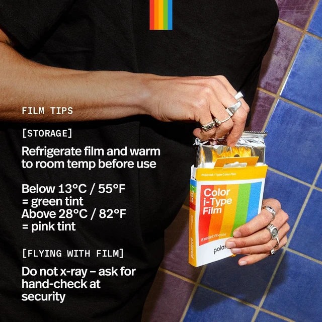 Alt view image 6 of 7 - Color i-Type Film, Triple Pack, 24 Instant Camera Photos Film with Iconic White Frame, Compatible with Now, Now+, Flip, I-2 & Lab, Battery-Free Film