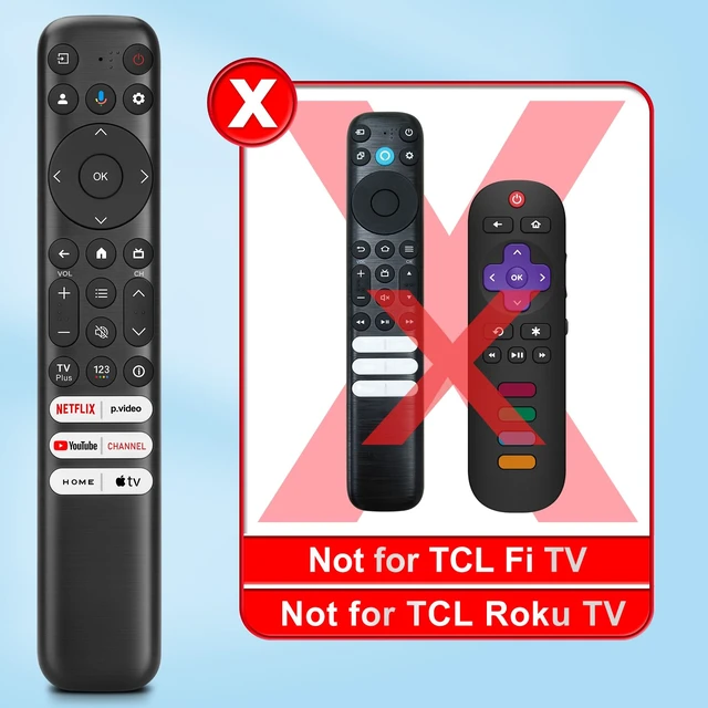 Alt view image 2 of 7 - Voice Remote Only for TCL-Google-TV-Remote-Control Replacement,RC813 Remote Compatible with TCL 4k QLED/UHD/QD-Mini LED Series Smart TVs