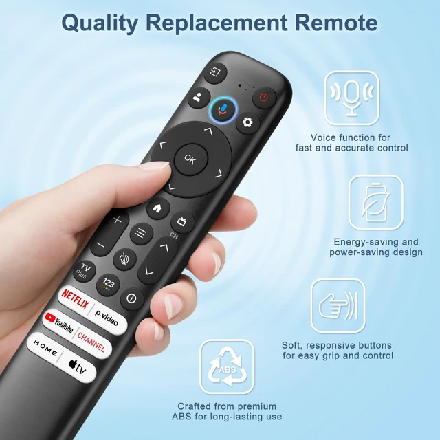 Alt view image 4 of 7 - Voice Remote Only for TCL-Google-TV-Remote-Control Replacement,RC813 Remote Compatible with TCL 4k QLED/UHD/QD-Mini LED Series Smart TVs