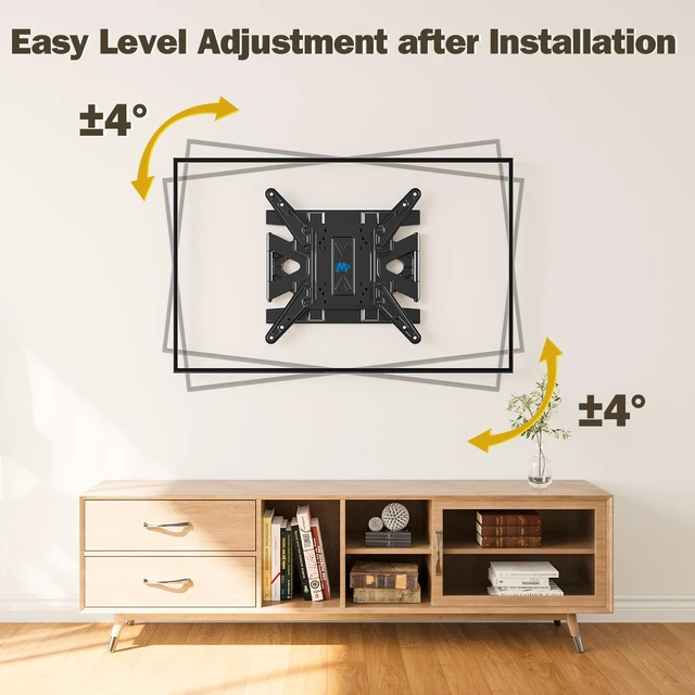 Alt view image 7 of 7 - Ultra Slim TV Wall Mount for 26-75 TVS Full Motion TV Mount 1.38 Low Profile, Articulating Arm Extension, Swivel and Tilt, Fits 16'' Stud, Up to 400x400mm, 88lbs Wall Mount TV Bracket