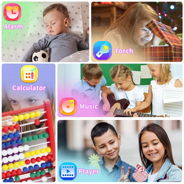 Alt view image 6 of 7 - Kids Smart Watches Girls Ages 4-12, Smart Watch for Kids with 39 Games Camera Video Alarm Music Pedometer Calculator Flashlight 12/24 hr Educational Toys Birthday Gifts for Girls Age 6 7 8 9 10