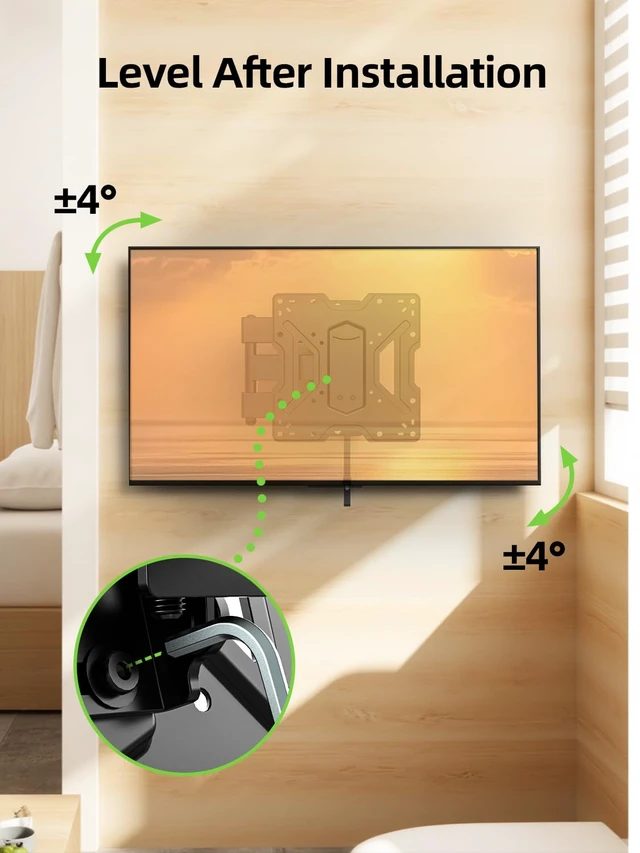 Alt view image 6 of 7 - UL Listed RV TV Mount for Most 13-45inch TV - Lockable Full Motion RV TV Wall Mount for Camper, Trailer, Motorhome - Swivel Tilt Bracket for Truck Boat, 44 lbs Capacity, VESA 200mm