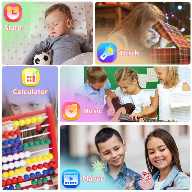 Alt view image 6 of 7 - Smart Watch for Kids with 39 Games, Kids Smart Watch Girls Gifts Age 4-12 HD Touch Screen Watches Camera Video Music Pedometer Flashlight Educational Toys Birthday Gifts for Girls Ages 6 7 8 9 10