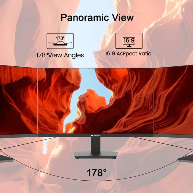 Alt view image 5 of 7 - Monitor 24 Inch 100Hz PC Computer Monitor, FHD for Home Office HDMI VGA Ports, Ergonomic Tilt, VESA Mout, Ultra-Slim, Eye Care for Home Office (ES-24F2, HDMI Cable Included)