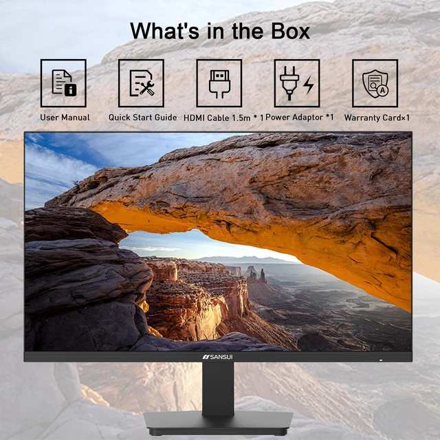 Alt view image 6 of 7 - Monitor 24 Inch 100Hz PC Computer Monitor, FHD for Home Office HDMI VGA Ports, Ergonomic Tilt, VESA Mout, Ultra-Slim, Eye Care for Home Office (ES-24F2, HDMI Cable Included)