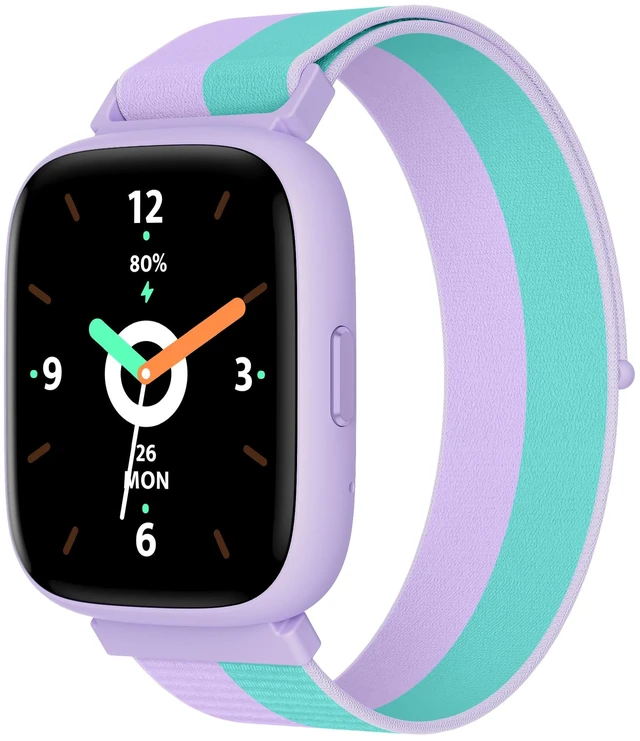 Main image of Smart Watch for Kids, 1.8" Fitness Tracker Watch with Pedometer Heart Rate, Sleep Monitor, IP68 Waterproof, Step Counter, Puzzle Games with/without App for Girls Teens 5-16Nylon
