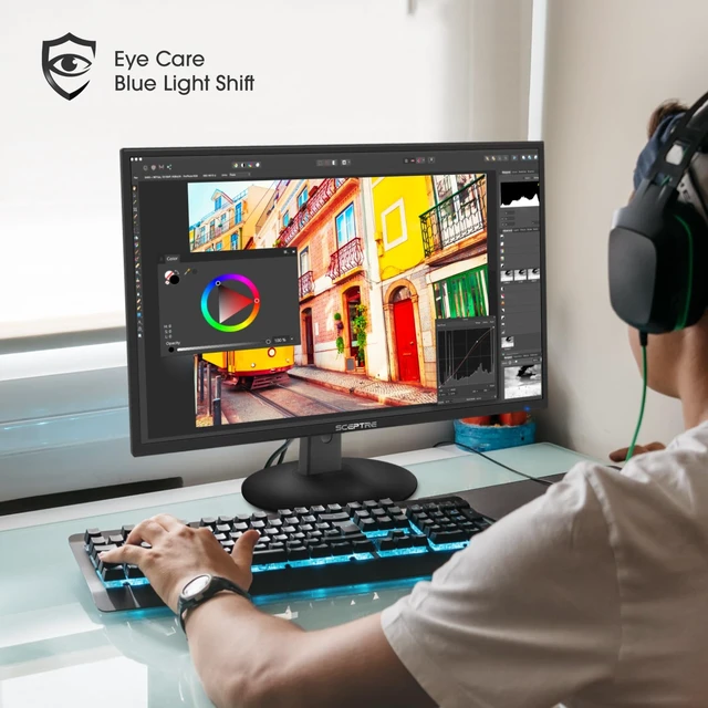 Alt view image 3 of 3 - 27-Inch Gaming Monitor, FHD 1080p, 100Hz, 1ms, DisplayPort, HDMI x2, 100% sRGB, AMD FreeSync, Built-in Speakers, Eye Care, Frameless, Machine Black (E275W-FW100T Series, 2026)