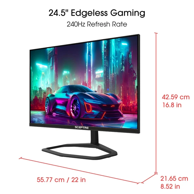 Alt view image 2 of 6 - New 24.5-inch Gaming Monitor 240+Hz 1ms DisplayPort x2 HDMI x2 100% sRGB AMD FreeSync Premium Build-in Speakers, Machine Black 2025 (E255B-FWD240 Series)