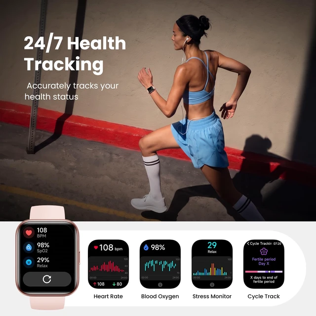 Alt view image 2 of 7 - Smart Watches for Women, 1.8'' HD Women Smartwatch with Alexa Built-in, Bluetooth Calls, IP68 Waterproof, 7 Days Battery, Heart Rate/Sleep/SpO2 Monitor, 110 Sports Mode