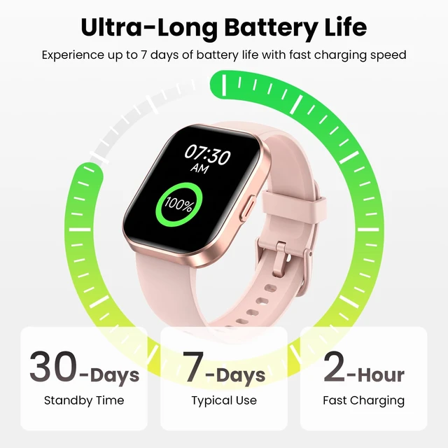 Alt view image 6 of 7 - Smart Watches for Women, 1.8'' HD Women Smartwatch with Alexa Built-in, Bluetooth Calls, IP68 Waterproof, 7 Days Battery, Heart Rate/Sleep/SpO2 Monitor, 110 Sports Mode