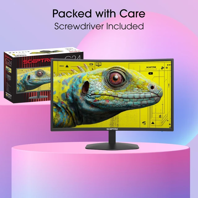Alt view image 2 of 5 - New! Curved 24-inch Prime Gaming Monitor 1080p 1500R 1ms up to 180Hz DisplayPort x2 HDMI x2 Build-in Speakers, Machine Black 2027 (C248B-FW180T Series)