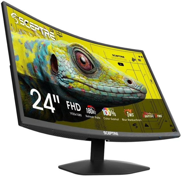 Main image of New! Curved 24-inch Prime Gaming Monitor 1080p 1500R 1ms up to 180Hz DisplayPort x2 HDMI x2 Build-in Speakers, Machine Black 2027 (C248B-FW180T Series)