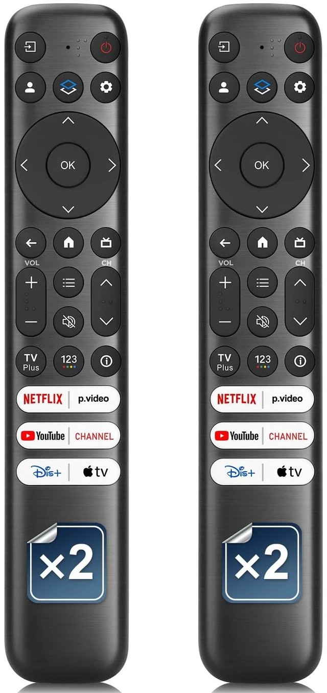 Main image of Only for TCL-Google-TV-Remote-Control Replacement,RC813 Compatible with TCL QM8/QM7/Q7/Q6/Q5/S5/S4/S3 4K UHD HDR LED QLED QD-Mini LED Full-HD Smart TVs(Pack of 2)