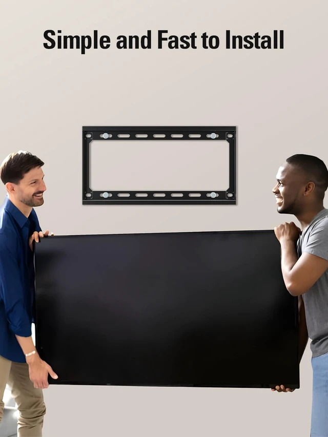 Alt view image 7 of 7 - TV Mount Fixed for 26-60 Inch TVs, TV Wall Mount TV Bracket Low Profile and Space Saving Flat TV Mount, Fixed Slim Mount Max VESA 400x400mm and up to 100 LBS Loading Capacity MD2361-K