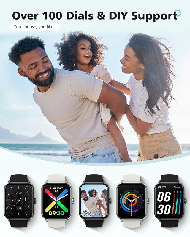 Alt view image 6 of 7 - Smart Watches for Women Men, Alexa Smart Watch for Android Phones/iPhones Fitness Watch with Heart Rate/SpO2/Step/Sleep Tracker, Android Smart Watch with Calls/SMS/Reminders, 3ATM Pedometer Watch