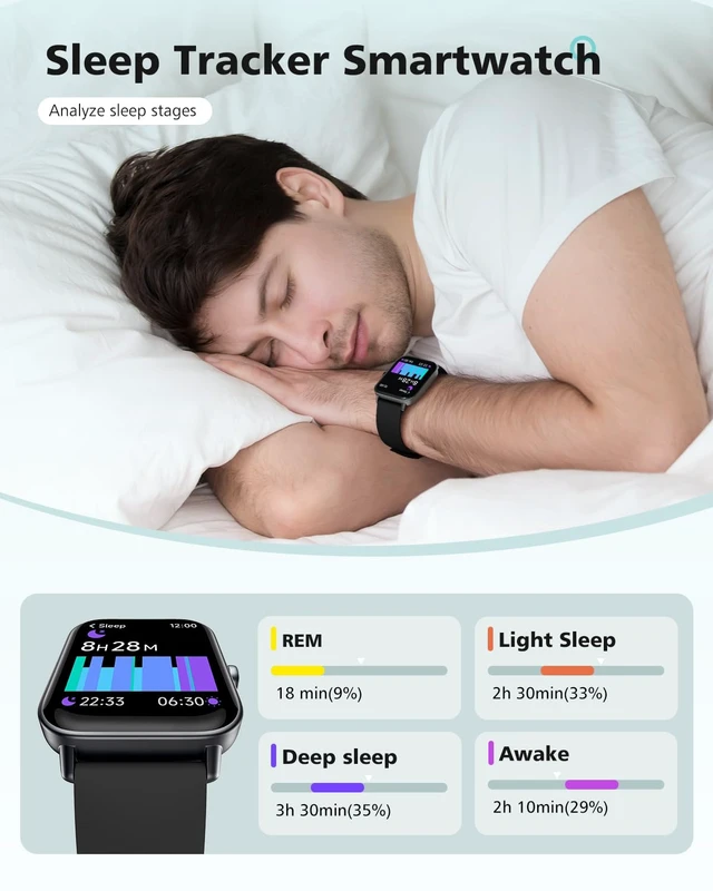 Alt view image 4 of 7 - Smart Watches for Women Men, Alexa Smart Watch for Android Phones/iPhones Fitness Watch with Heart Rate/SpO2/Step/Sleep Tracker, Android Smart Watch with Calls/SMS/Reminders, 3ATM Pedometer Watch