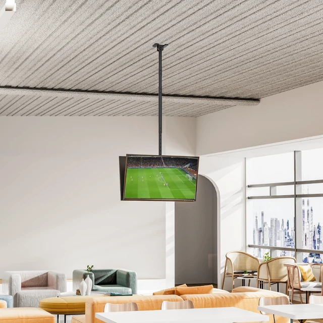 Alt view image 6 of 7 - Back to Back Dual Ceiling TV Mount for 43-86" TVs, 88 lbs Per Screen Heavy Duty Hanging Ceiling Mount TV Bracket, Full Motion with Height Adjustment, Tilt, Swivel, Max VESA 600x400mm (CM4386-2S)