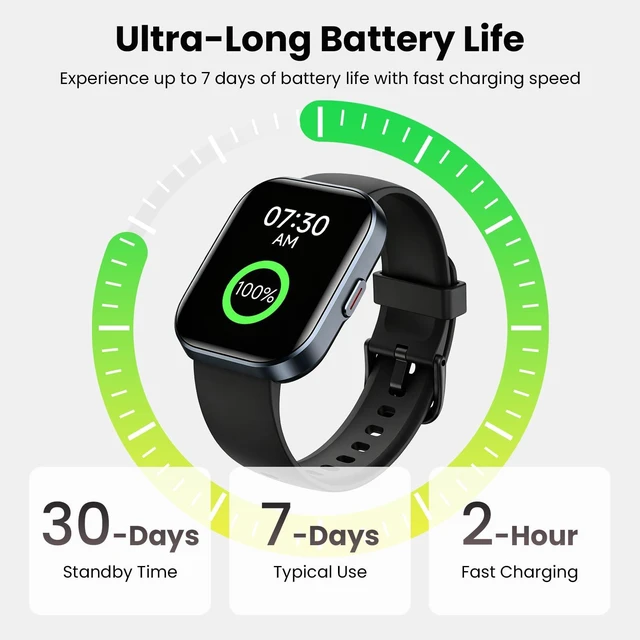 Alt view image 6 of 7 - Smart Watches for Men Android & iPhone, 1.8" HD Alexa Built-in Smartwatches Fitness Tracker Watch with Bluetooth Calls, IP68 Waterproof, Heart Rate/Sleep/SpO2 Monitor, 110 Sport Modes - Black