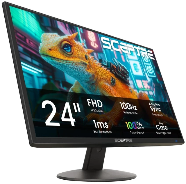 Alt view image 2 of 5 - New! 24-inch Prime Monitor 100Hz 100% sRGB HDMI x2 VGA Build-in Speakers Machine Black 2026 (E248W-19203R Series)