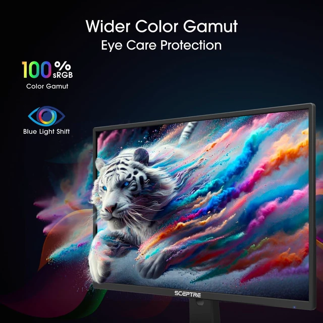 Alt view image 4 of 5 - New! 24-inch Prime Monitor 100Hz 100% sRGB HDMI x2 VGA Build-in Speakers Machine Black 2026 (E248W-19203R Series)