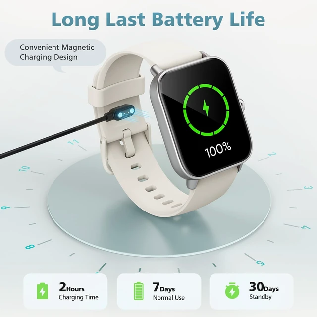Alt view image 7 of 7 - Smart Watch for Android Phones & iPhones, 120+ Sport Modes Fitness Watch Make/Answer Calls, 1.85" Fitness Trackers for Women Men with SpO2/Sleep/Heart Rate Monitor, 3ATM Activity Tracker, 2 Bands