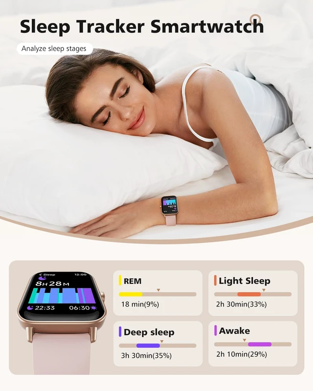 Alt view image 4 of 7 - Smart Watches for Women, 1.85" Alexa Smart Watch for Android Phones/iPhones 120+ Sport Modes Fitness Watch with Heart Rate/SpO2 Monitor, Step/Sleep Tracker, Bluetooth Calls Watches for Women, 2Bands