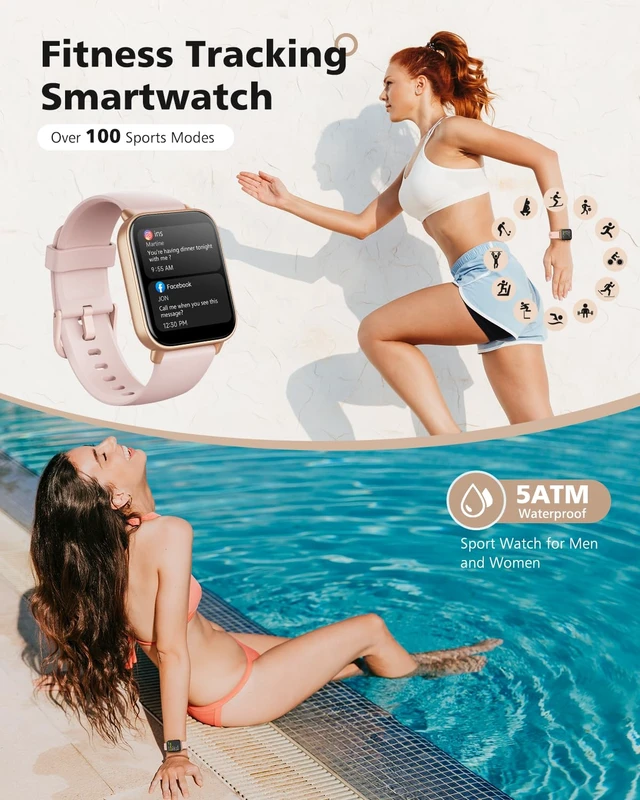 Alt view image 5 of 7 - Smart Watches for Women, 1.85" Alexa Smart Watch for Android Phones/iPhones 120+ Sport Modes Fitness Watch with Heart Rate/SpO2 Monitor, Step/Sleep Tracker, Bluetooth Calls Watches for Women, 2Bands