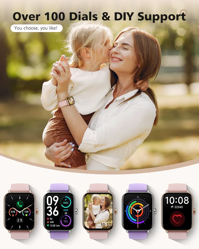 Alt view image 6 of 7 - Smart Watches for Women, 1.85" Alexa Smart Watch for Android Phones/iPhones 120+ Sport Modes Fitness Watch with Heart Rate/SpO2 Monitor, Step/Sleep Tracker, Bluetooth Calls Watches for Women, 2Bands