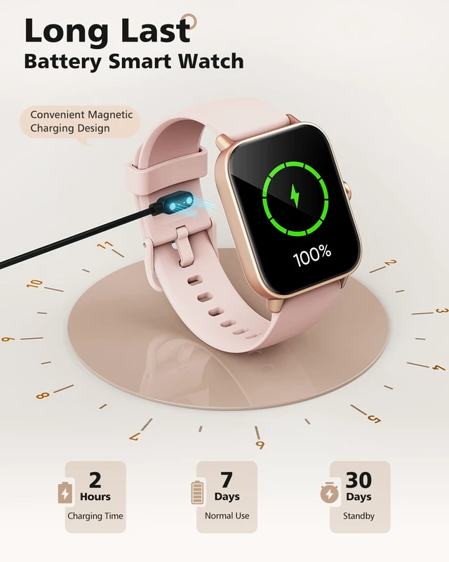 Alt view image 7 of 7 - Smart Watches for Women, 1.85" Alexa Smart Watch for Android Phones/iPhones 120+ Sport Modes Fitness Watch with Heart Rate/SpO2 Monitor, Step/Sleep Tracker, Bluetooth Calls Watches for Women, 2Bands