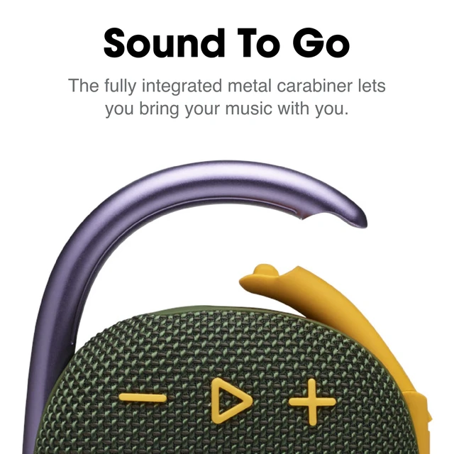 Alt view image 3 of 6 - Clip 4, Green - Portable Bluetooth 5.1 Speaker - Up to 10 Hours of Play - Waterproof & Dust Resistant - Includes Noise & Echo-Canceling Speakerphone