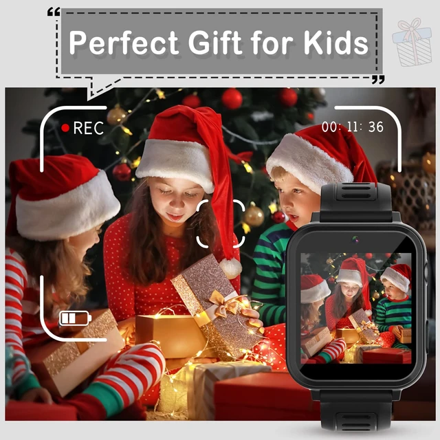 Alt view image 7 of 7 - Smart Watch for Kids, Smart Watch Toys with 39 Games Camera Video Recorder Music Alarm Calculator Calendar Flashlight Stopwatch Pedometer Gift Toys for 3-12 Years Old Boys and Girls (Black)
