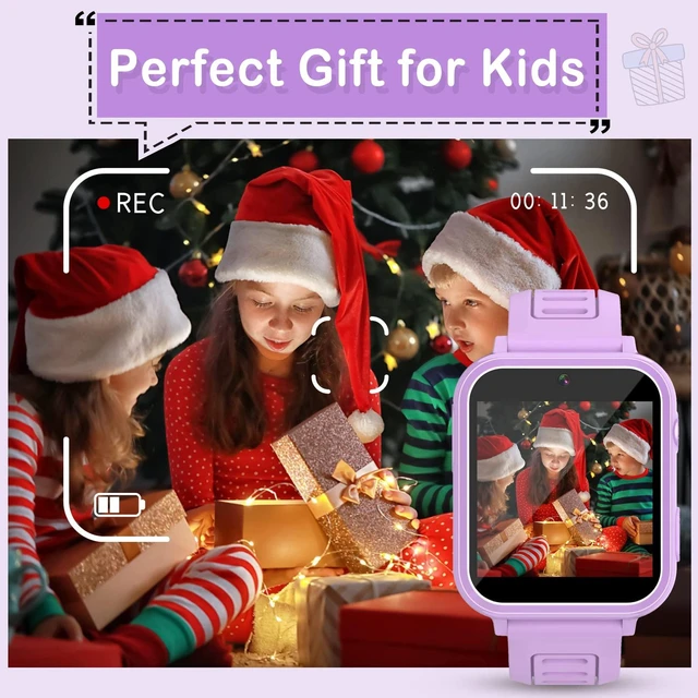 Alt view image 7 of 7 - Kids Smart Watches Girls Gifts Age 3-12, Smart Watch for Kids with 39 Games Camera Video Recorder Music Player Alarm Calculator Stopwatch Flashlight Pedometer Gift Toys for Girls Ages 5 6 7 8 9 10