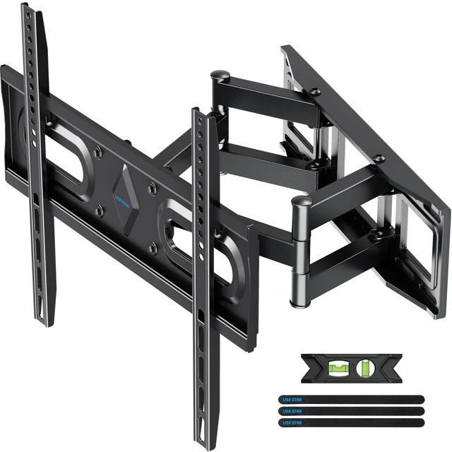 Main image of 50 55 65 70 inch TVs UL Listed Full Motion TV Wall Mount Bracket Fit Most 32-70 inch TVs, 110lbs,16" Stud, VESA 400x400mm, ±45° Swivel, +5°/-12° Tilt, ±4° level, 2.56-14.52" extend