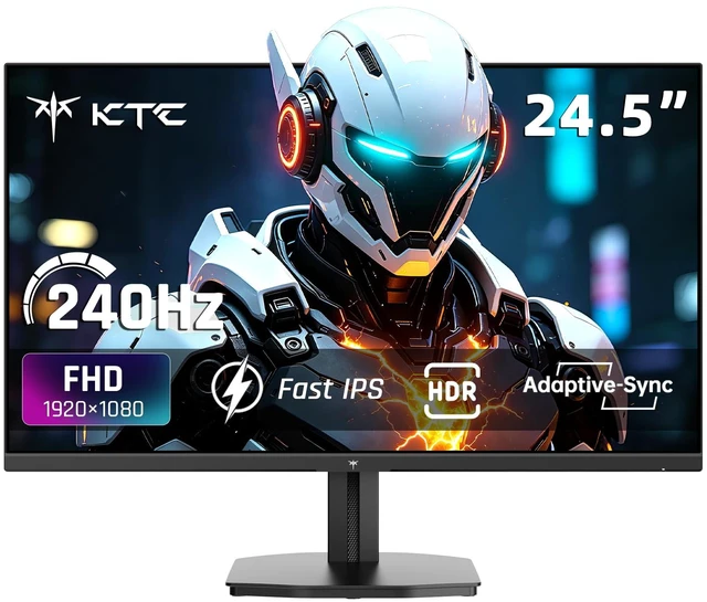 Main image of 24.5 Inch 240Hz Gaming Monitor, FHD Fast IPS Computer Monitor H25T7-A Adaptive Sync, HDR, 1080P 1ms PC Monitor with HDMI DP, Tilt Adjustment, VESA Support, Eye Care